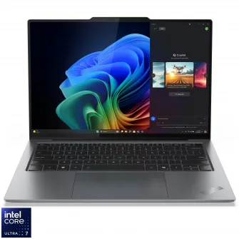 Laptop Lenovo ThinkPad X9-14 Gen 1 cu procesor Intel® Core™ Ultra 7 258V pana la 4.8GHz, 14'' WUXGA, OLED, 32GB LPDDR5x RAM, 1TB SSD, Intel® Arc™ Graphics, Windows® 11 Pro, Grey, 3y on-site Premium Care