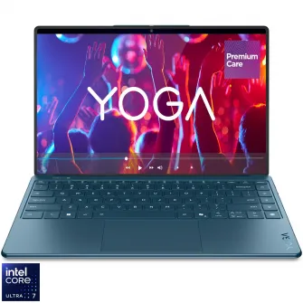Laptop Lenovo Yoga Slim 9 14ILL10 cu procesor Intel® Core™ Ultra 7 258V pana la 4.8GHz, 14'' 4K WQUXGA, OLED, 120Hz, Touch, 32GB LPDDR5x, 1TB SSD, Intel® Arc™ Graphics, Windows® 11 Home, Tidal Teal, 3y on-site Premium Care
