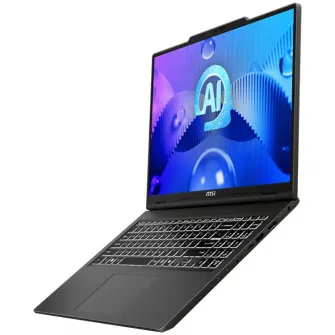 Laptop MSI Venture 16 AI A1MG cu procesor Intel Core™ Ultra 7 155H pana la 4.8GHz, 16'', OLED, 120Hz, 16GB DDR5 RAM, 512GB SSD, Intel Arc™ graphics, No OS, Solid Gray