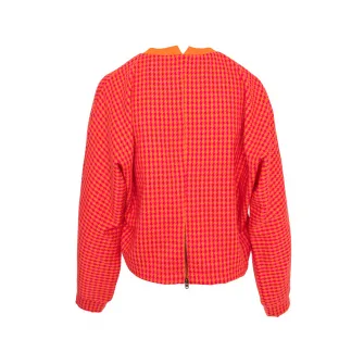 Larisa Dragna, Bluza din amestec de bumbac cu model houndstooth, Portocaliu, M
