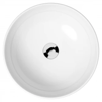 Lavoar (chiuveta baie) rotund Cersanit MODUO 40 K116-048, pentru blat, compatibil cu dulapuri/blaturi Moduo sau Crea, 44x15 cm, andacime 35.5 cm, Samota ceramica