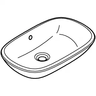 Lavoar Grohe Eurostyle 39216000, 500 x 380 mm, montare pe blat, hyperclean, ceramica, alb