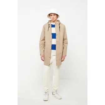 LC WAIKIKI, Trenci cu gluga si snur in talie, Camel, XL