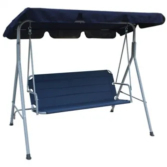 Leagan / balansoar Heinner, 175x112x155 cm, 3 locuri, albastru