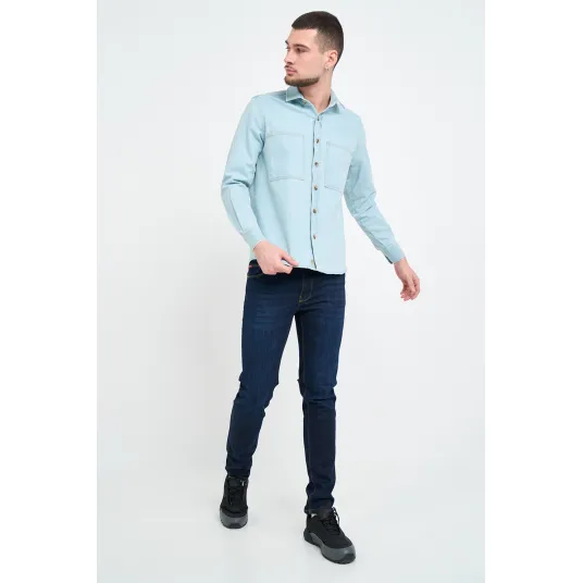 Lee Cooper, Camasa de denim, Albastru glaciar, 2XL