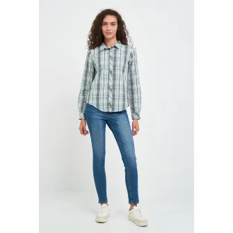 Lee Cooper, Camasa in carouri din bumbac, Verde inchis, Verde pal, S