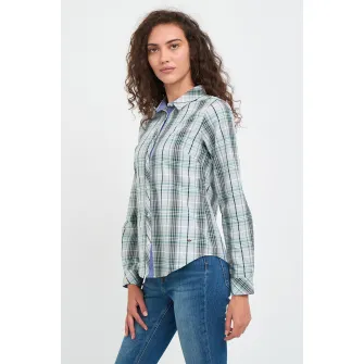 Lee Cooper, Camasa in carouri din bumbac, Verde inchis, Verde pal, S