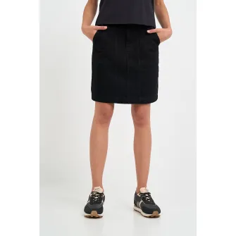 Lee Cooper, Fusta mini din denim, Negru, XS