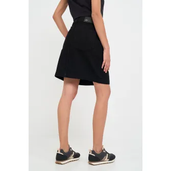 Lee Cooper, Fusta mini din denim, Negru, XS