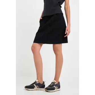 Lee Cooper, Fusta mini din denim, Negru, XS