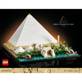 LEGO® Architecture - Marea piramida din Giza 21058, 1476 piese