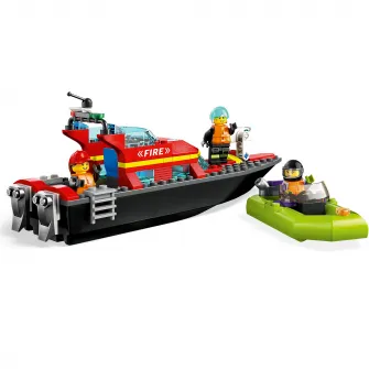 LEGO® City - Barca de salvare a pompierilor 60373, 144 piese