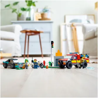 LEGO City - Stingere de incendiu si urmarire politista 60319, 295 piese