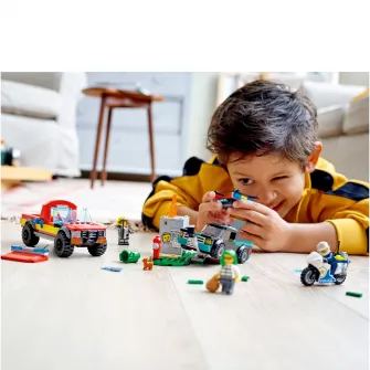 LEGO City - Stingere de incendiu si urmarire politista 60319, 295 piese