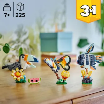 LEGO® Creator 3 in 1 - Animale salbatice: Tucan tropical 31173, 225 piese