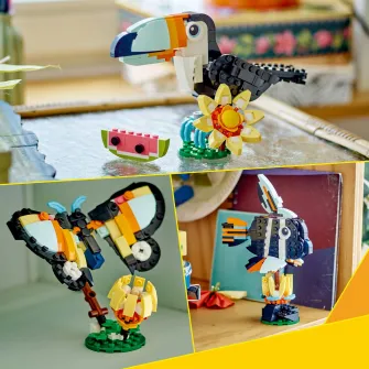 LEGO® Creator 3 in 1 - Animale salbatice: Tucan tropical 31173, 225 piese