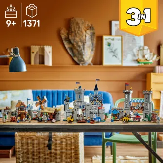 LEGO® Creator - Castel medieval cu cai si cavaleri 31168, 1371 piese