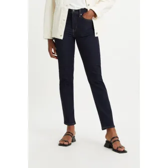 Levi's, Blugi cu croiala dreapta si talie inalta 724™, Albastru ultramarin, W25-L32