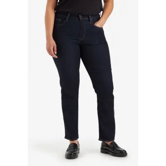 Levi's, Blugi cu croiala dreapta si talie inalta 724™, Albastru ultramarin, W25-L32
