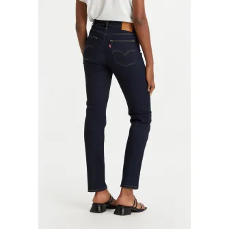 Levi's, Blugi cu croiala dreapta si talie inalta 724™, Albastru ultramarin, W25-L32