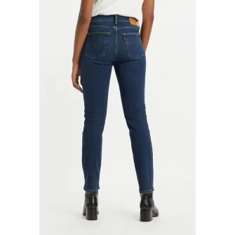 Levi's, Blugi cu croiala dreapta si talie inalta 724™, Albastru melange, W27-L32