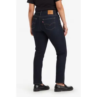 Levi's, Blugi cu croiala dreapta si talie inalta 724™, Albastru ultramarin, W25-L32