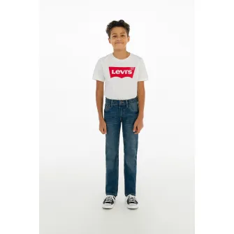 Levi's, Blugi drepti cu aspect decolorat, Albastru, 140 CM