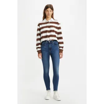 Levi's, Blugi skinny cu talie inalta 721®, Bleumarin stins, W25-L32