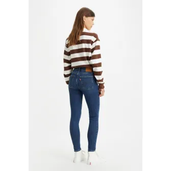 Levi's, Blugi skinny cu talie inalta 721®, Bleumarin stins, W25-L32
