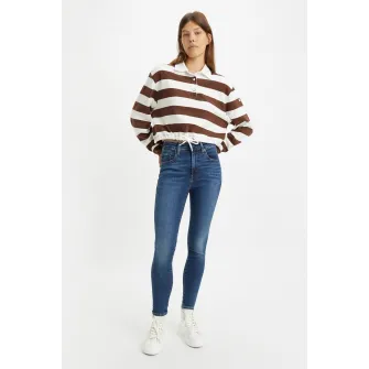 Levi's, Blugi skinny cu talie inalta 721®, Bleumarin stins, W25-L32