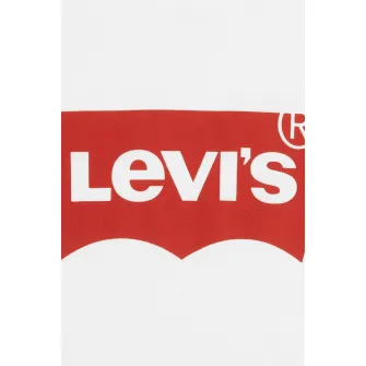 Levi's, Bluza cu decolteu rotund si imprimeu logo, Rosu, Alb, 158 CM