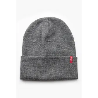 Levi's, Caciula elastica tricotata, Gri melange