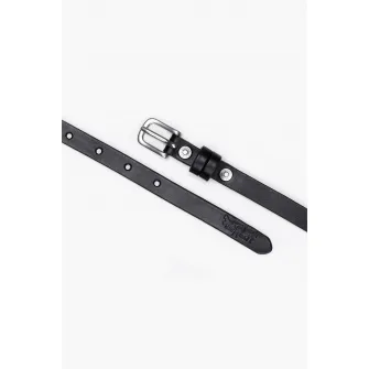 Levi's, Curea de piele cu detaliu stantat, Negru, 95