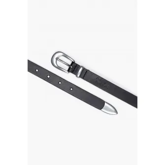 Levi's, Curea ingusta de piele, Negru, 95