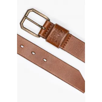 Levi's, Curea lata de piele, Maro cognac, 100