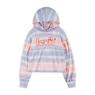 Levi's, Hanorac cu model tie-dye, Piersica, Liliac prafuit, 164 CM