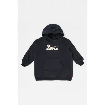 Levi's, Hanorac din amestec de bumbac organic, Alb, Bleumarin, 128 CM