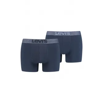 Levi's, Set de boxeri cu banda logo in talie - 2 perechi, Albastru inchis, S