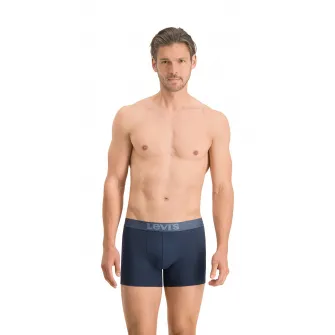 Levi's, Set de boxeri cu banda logo in talie - 2 perechi, Albastru inchis, S
