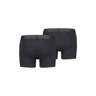 Levi's, Set de boxeri cu banda logo in talie - 2 perechi, Negru, Bleumarin, S
