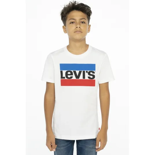 Levi's, Tricou cu imprimeu logo, Rosu, Alb, Albastru, 176 CM