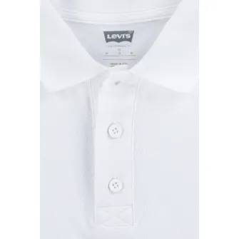 Levi's, Tricou polo din bumbac pique, Alb optic, 164 CM