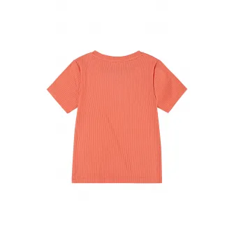 Levi's, Tricou striat cu decolteu la baza gatului, Corai, 152 CM