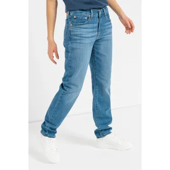 Levis, Blugi boyfriend cu talie medie, Albastru, W28-L30