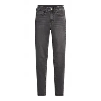 Levis, Blugi boyfriend cu talie medie, Gri inchis, W25-L30