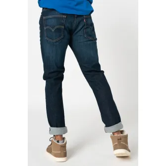 Levis, Blugi conici cu detalii cu aspect decolorat 502™, Bleumarin, W30-L32