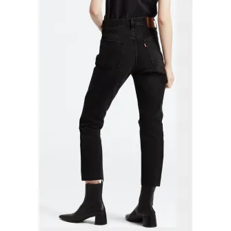 Levis, Blugi crop cu croiala dreapta 501®, Negru, W27-L28
