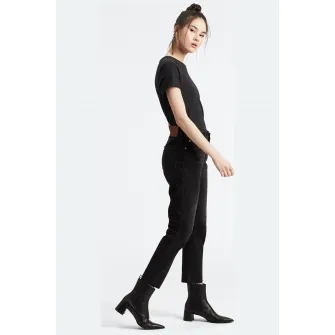 Levis, Blugi crop cu croiala dreapta 501®, Negru, W27-L28