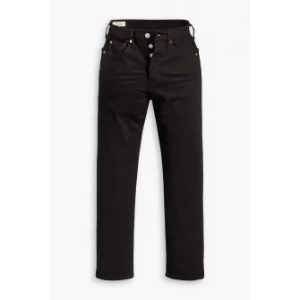 Levis, Blugi crop cu croiala dreapta 501®, Negru, W27-L28