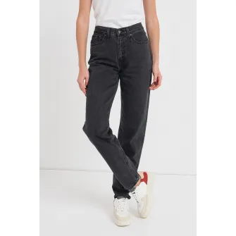 Levis, Blugi mom fit cu talie inalta 80s, Negru stins, W26-L30